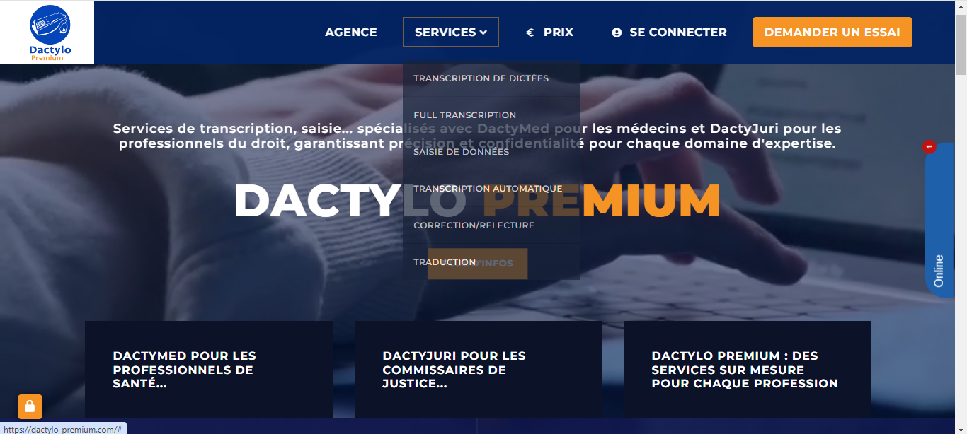 Dactylo Premium sur Ecran